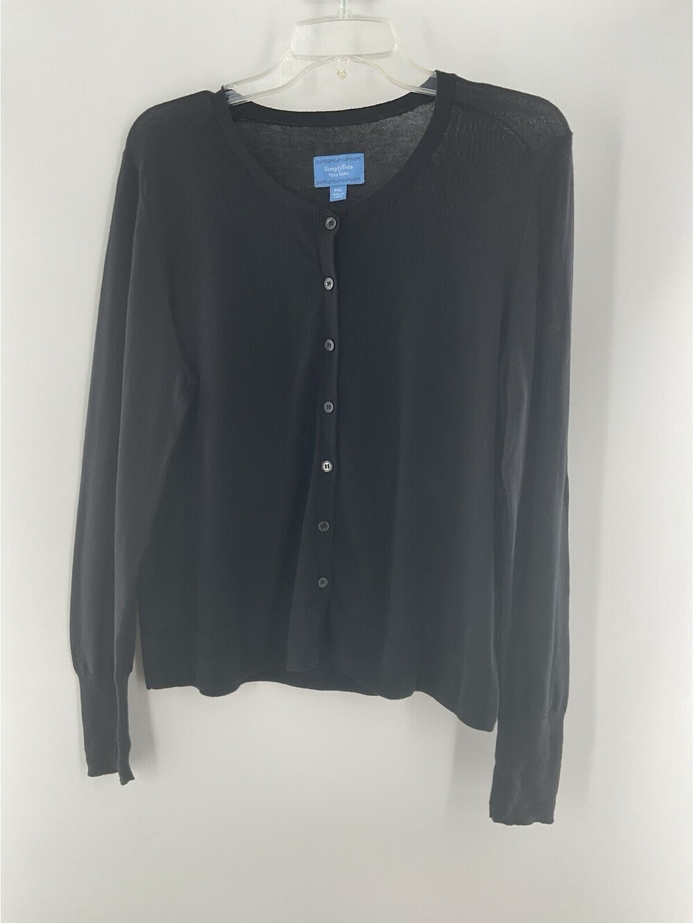 Simply Vera Vera Wang women’s PXL black cardigan 094
